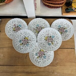 Vintage British anchor floral bouquet saucers floral replacement
